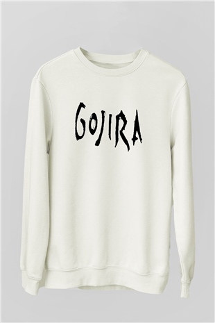 Gojira Beyaz Unisex Sweatshirt