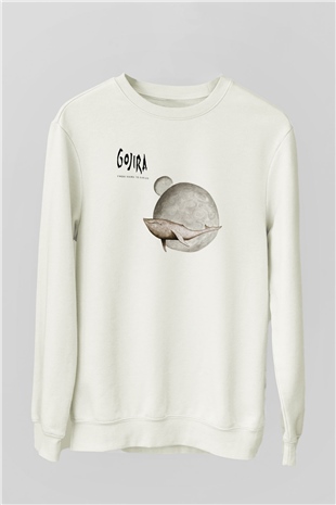 Gojira Beyaz Unisex Sweatshirt