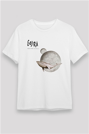 Gojira Beyaz Unisex Tişört T-Shirt - TişörtFabrikası