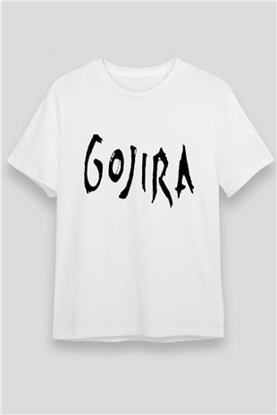Gojira Beyaz Unisex Tişört T-Shirt - TişörtFabrikası