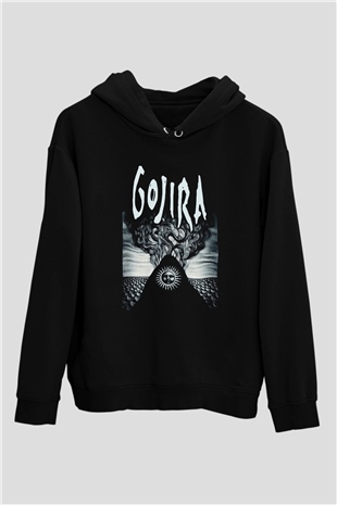 Gojira Siyah Unisex Hoodie