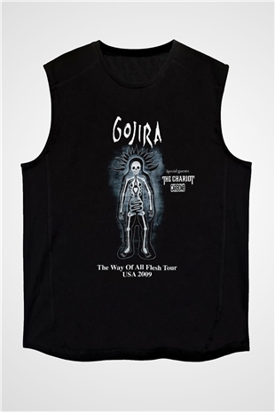 Gojira Siyah Unisex Kolsuz Tişört