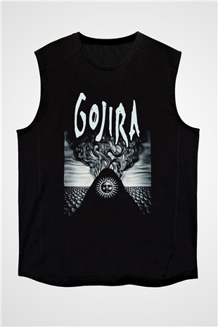 Gojira Siyah Unisex Kolsuz Tişört