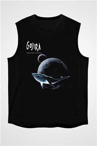 Gojira Siyah Unisex Kolsuz Tişört