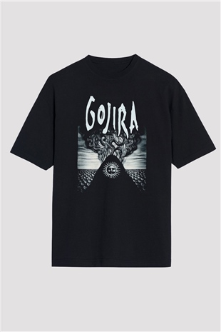 Gojira Siyah Unisex Oversize Tişört T-Shirt