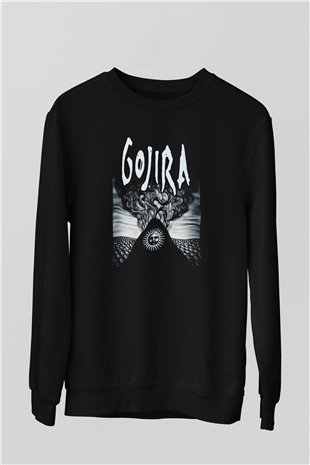 Gojira Siyah Unisex Sweatshirt