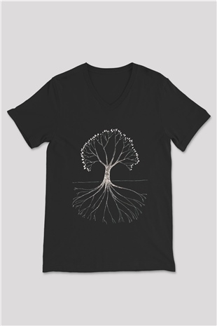 Gojira Siyah Unisex V Yaka Tişört T-Shirt