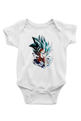 Goku Baskılı Beyaz Unisex Bebek Body - Zıbın