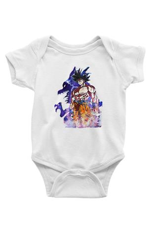 Goku Baskılı Beyaz Unisex Bebek Body - Zıbın