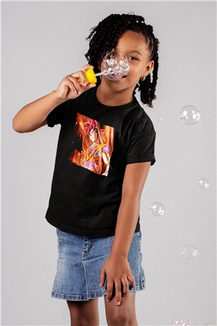 Goku Baskılı Unisex Siyah Çocuk Tişört - Tshirt