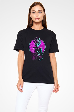 Goku Baskılı Unisex Siyah Tişört - Tshirt