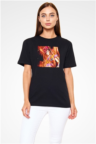 Goku Baskılı Unisex Siyah Tişört - Tshirt