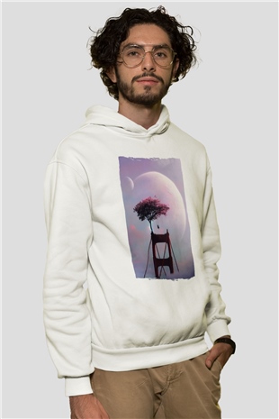 Golden Gate Bridge Beyaz Unisex Hoodie