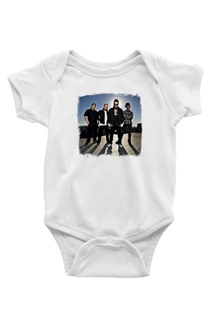 Good Charlotte Baskılı Unisex Beyaz Bebek Body - Zıbın