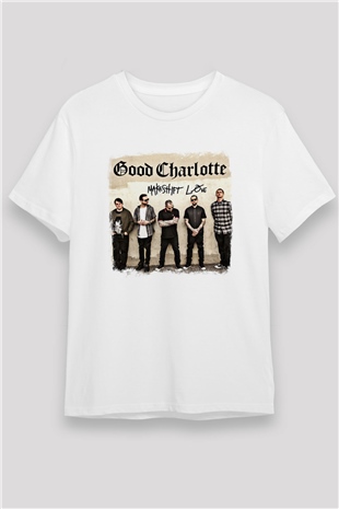 Good Charlotte Baskılı Unisex Beyaz Tişört