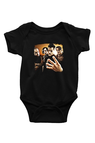Good Charlotte Baskılı Unisex Siyah Bebek Body - Zıbın