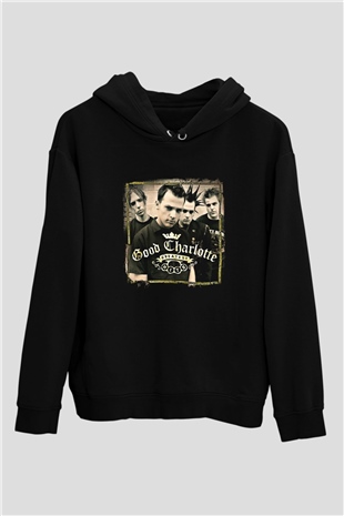 Good Charlotte Baskılı Unisex Siyah Hoodie