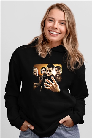 Good Charlotte Baskılı Unisex Siyah Hoodie