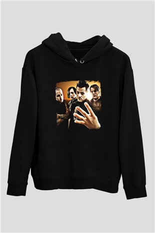 Good Charlotte Baskılı Unisex Siyah Hoodie