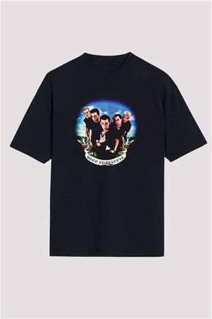 Good Charlotte Baskılı Unisex Siyah Oversize Tişört