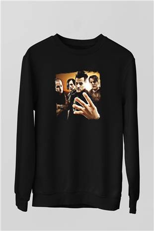 Good Charlotte Baskılı Unisex Siyah Sweatshirt