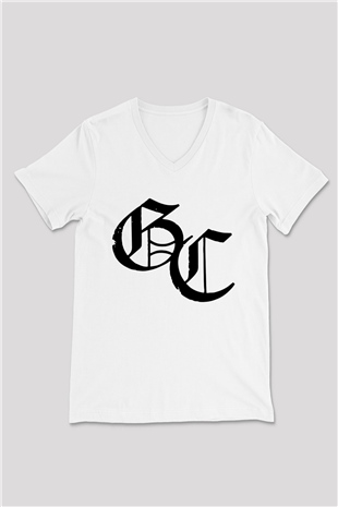 Good Charlotte Beyaz Unisex V Yaka Tişört T-Shirt