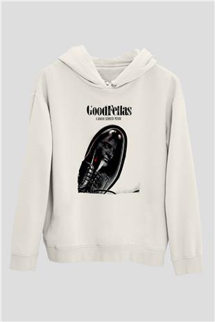 Goodfellas Baskılı Beyaz Unisex Hoodie