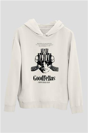 Goodfellas Baskılı Beyaz Unisex Hoodie