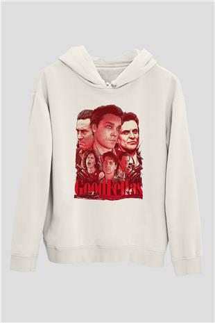 Goodfellas Baskılı Beyaz Unisex Hoodie