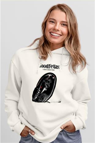 Goodfellas Baskılı Beyaz Unisex Hoodie
