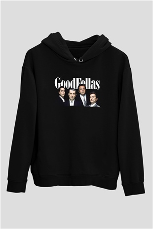 Goodfellas Baskılı Unisex Siyah Hoodie