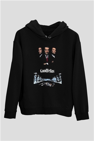 Goodfellas Baskılı Unisex Siyah Hoodie