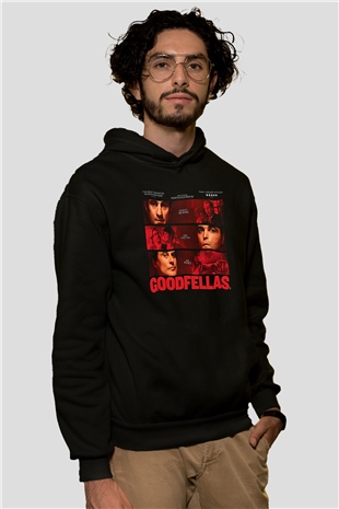 Goodfellas Baskılı Unisex Siyah Hoodie