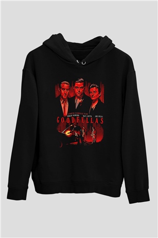 Goodfellas Baskılı Unisex Siyah Hoodie