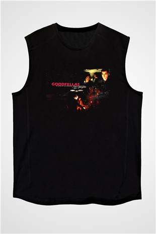 Goodfellas Baskılı Unisex Siyah Kolsuz Tişört - Tshirt