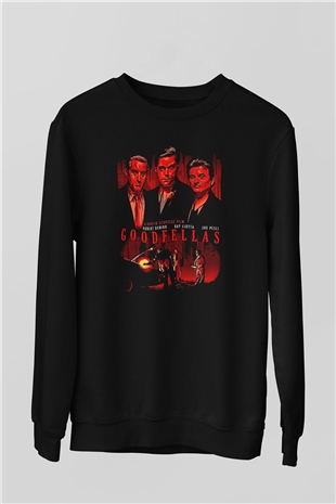 Goodfellas Baskılı Unisex Siyah Sweatshirt