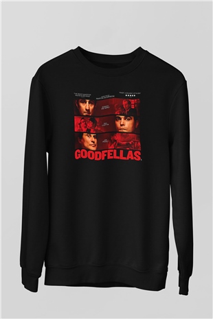 Goodfellas Baskılı Unisex Siyah Sweatshirt