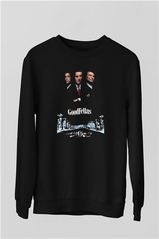 Goodfellas Baskılı Unisex Siyah Sweatshirt
