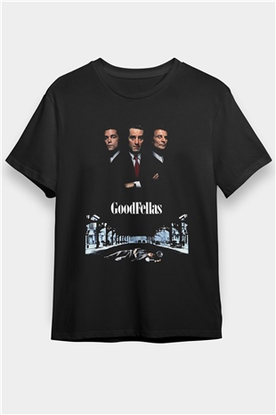 Goodfellas Baskılı Unisex Siyah Tişört - Tshirt