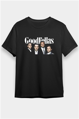 Goodfellas Baskılı Unisex Siyah Tişört - Tshirt