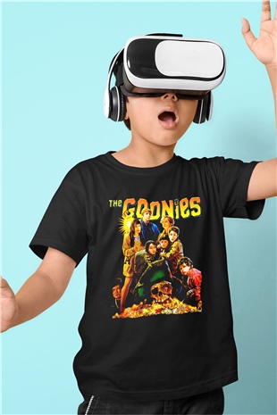 Goonies Siyah Unisex  Çocuk Tişört
