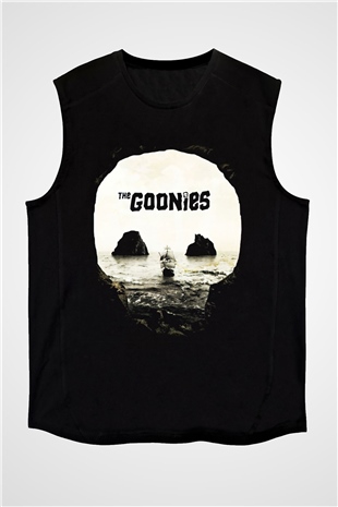 Goonies Siyah Unisex Kolsuz Tişört