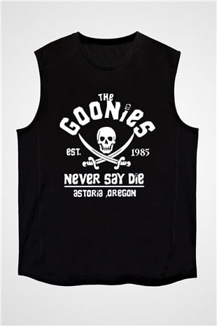 Goonies Siyah Unisex Kolsuz Tişört