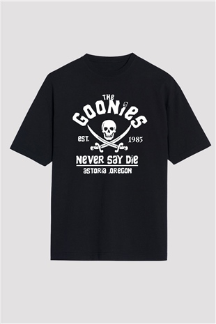 Goonies Siyah Unisex Oversize Tişört