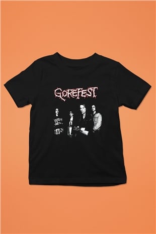 Gorefest Baskılı Siyah Unisex Çocuk Tişört