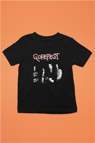 Gorefest Baskılı Siyah Unisex Çocuk Tişört