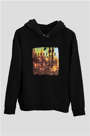 Gorefest Baskılı Unisex Siyah Hoodie