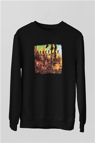 Gorefest Baskılı Unisex Siyah Sweatshirt