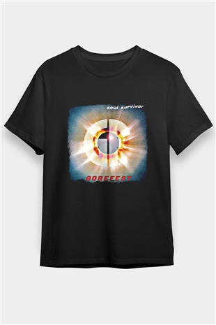Gorefest Baskılı Unisex Siyah Tişört