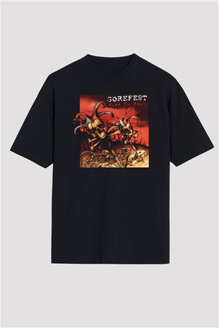 Gorefest Siyah Unisex Oversize Tişört T-Shirt